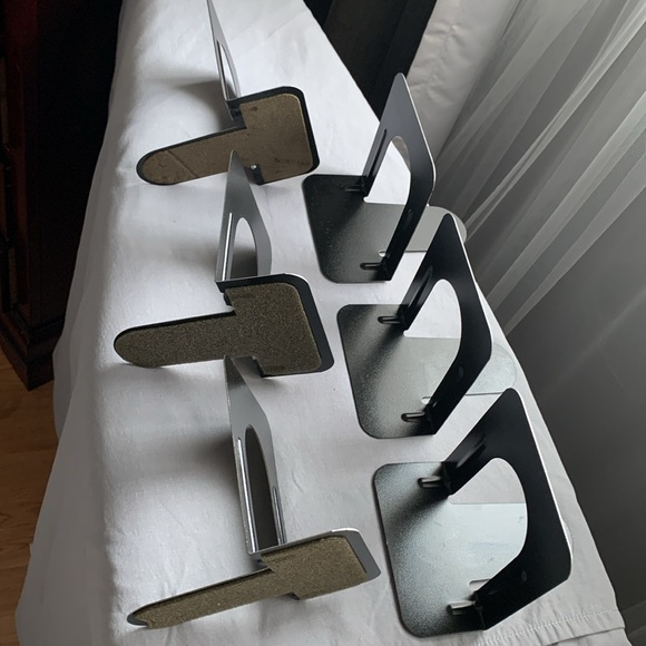 Metal black Bookends, 3 pairs/ 6 pcs - Picture 4 of 4